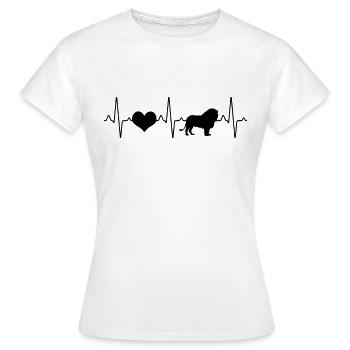 Leo Heartbeat - T-shirt Femme - blanc - Devant - AI Model Female 172 dark (172cm)