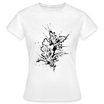Feuille de chêne - T-shirt Femme - blanc - Devant - AI Model Female 172 dark (172cm)