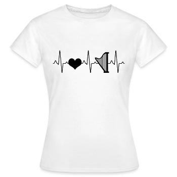 Harp Instrument - Women's T-Shirt - white - Front - AI Model Female 172 dark (172cm)