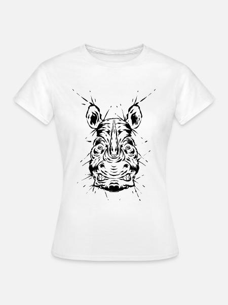Nashorn - Frauen T-Shirt - Weiß