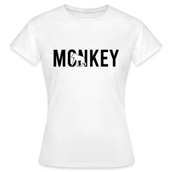 Monkey monkey - Women's T-Shirt - white - Front - AI Model Female 172 dark (172cm)