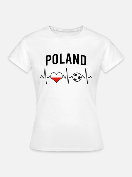 Polen Fußball Herzschlag - Frauen T-Shirt - Weiß