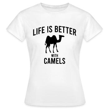 Camel Camel Saying - Women's T-Shirt - white - Front - AI Model Female 172 dark (172cm)
