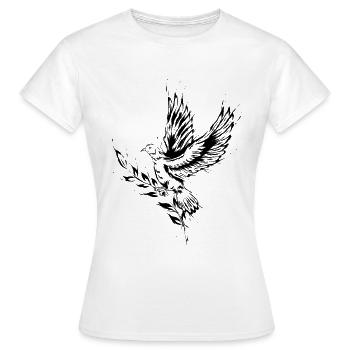 Colombe de la paix - T-shirt Femme - blanc - Devant - AI Model Female 172 dark (172cm)