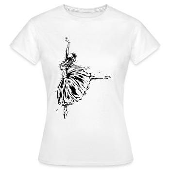 Ballerine - T-shirt Femme - blanc - Devant - AI Model Female 172 dark (172cm)