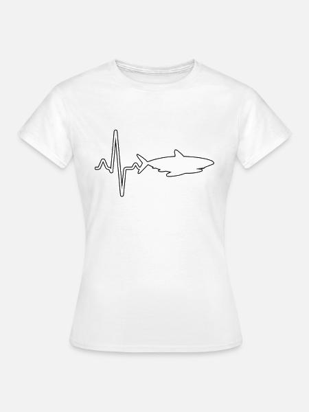 Hai Herzschlag - Frauen T-Shirt - Weiß
