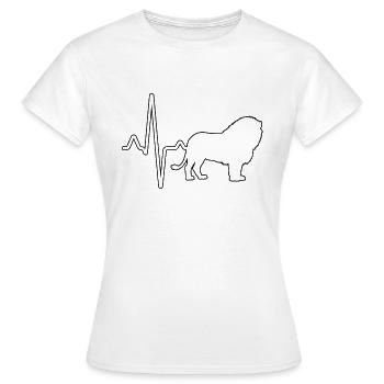 Leo Heartbeat - T-shirt Femme - blanc - Devant - AI Model Female 172 dark (172cm)
