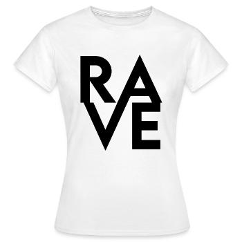 Rave Raver - T-shirt Femme - blanc - Devant - AI Model Female 172 dark (172cm)