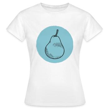 Birne - Frauen T-Shirt - Weiß - Vorne - AI Model Female 172 dark (172cm)