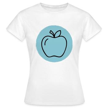 Apfel - Frauen T-Shirt - Weiß - Vorne - AI Model Female 172 dark (172cm)