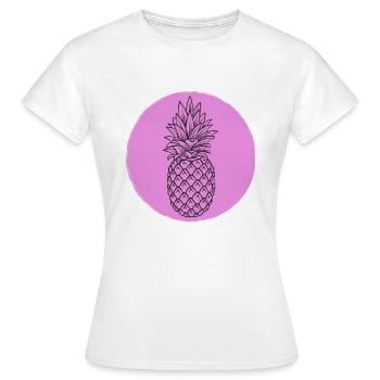 Ananas - T-shirt Femme - blanc - Devant - AI Model Female 172 dark (172cm)