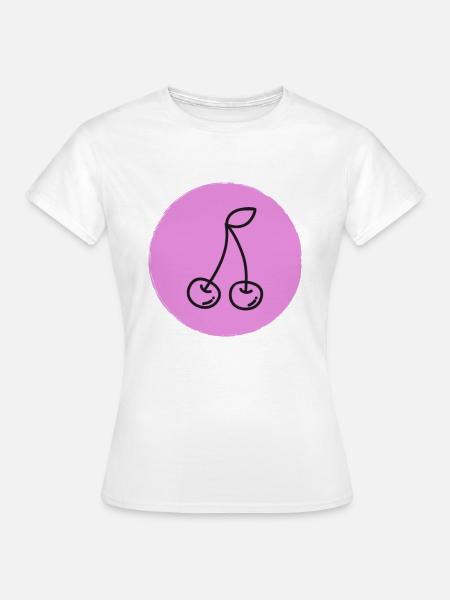 Kirsche - Frauen T-Shirt - Weiß