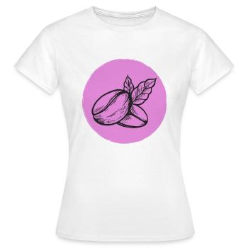 Café Grain de café - T-shirt Femme - blanc - Devant - AI Model Female 172 dark (172cm)