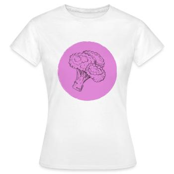 Brocoli - T-shirt Femme - blanc - Devant - AI Model Female 172 dark (172cm)