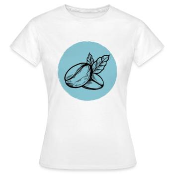 Café Grain de café - T-shirt Femme - blanc - Devant - AI Model Female 172 dark (172cm)
