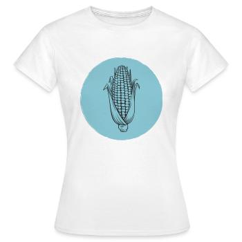 Mais - Frauen T-Shirt - Weiß - Vorne - AI Model Female 172 dark (172cm)