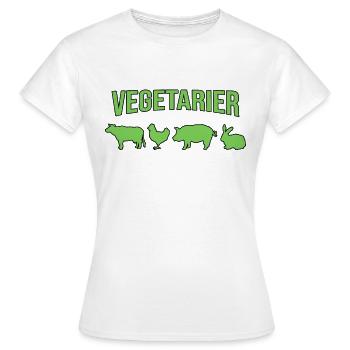 Vegetarier - Frauen T-Shirt - Weiß - Vorne - AI Model Female 172 dark (172cm)