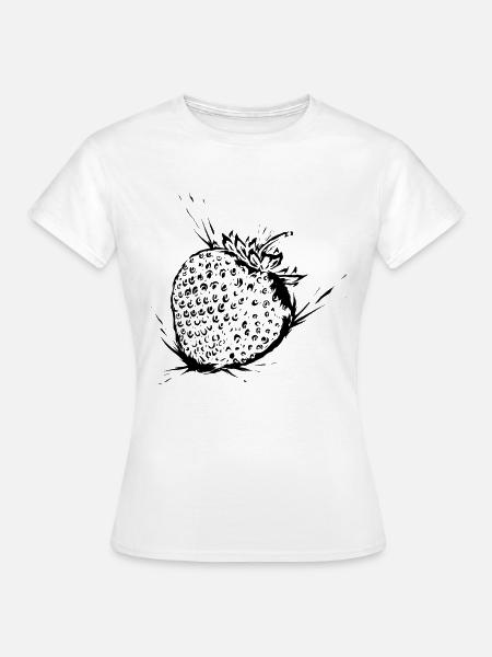 Erdbeere - Frauen T-Shirt - Weiß