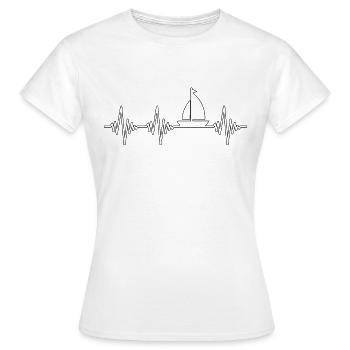 Sailing Heartbeat - Women's T-Shirt - white - Front - AI Model Female 172 dark (172cm)
