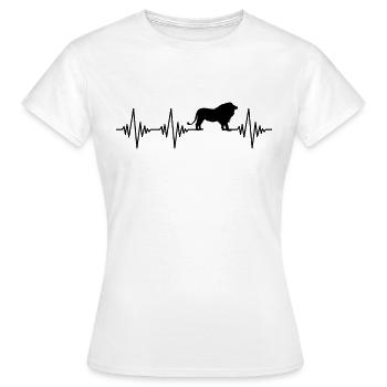 Leo Heartbeat - T-shirt Femme - blanc - Devant - AI Model Female 172 dark (172cm)
