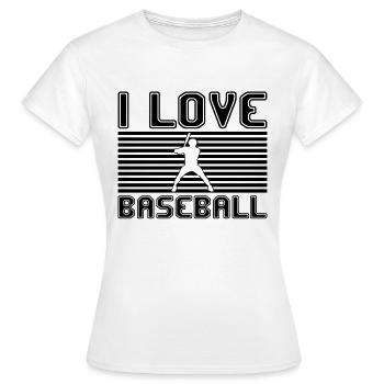 J’adore le baseball - T-shirt Femme - blanc - Devant - AI Model Female 172 dark (172cm)