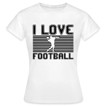J’adore le football - T-shirt Femme - blanc - Devant - AI Model Female 172 dark (172cm)