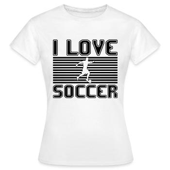 J’adore le football - T-shirt Femme - blanc - Devant - AI Model Female 172 dark (172cm)