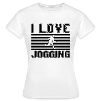 J’adore faire du jogging - T-shirt Femme - blanc - Devant - AI Model Female 172 dark (172cm)