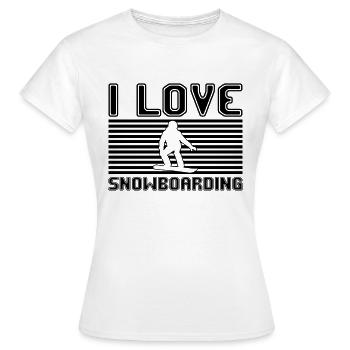I love snowboarding - Frauen T-Shirt - Weiß - Vorne - AI Model Female 172 dark (172cm)