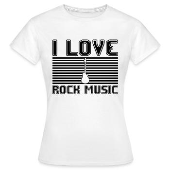 I love rock music - Frauen T-Shirt - Weiß - Vorne - AI Model Female 172 dark (172cm)