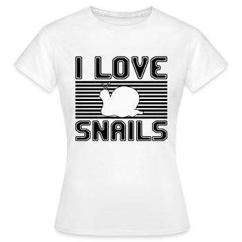 I love snails - Frauen T-Shirt - Weiß - Vorne - AI Model Female 172 dark (172cm)