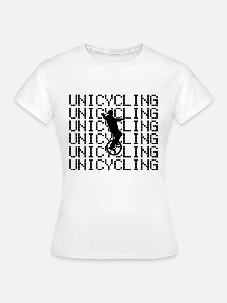 Einrad fahren - Frauen T-Shirt - Weiß