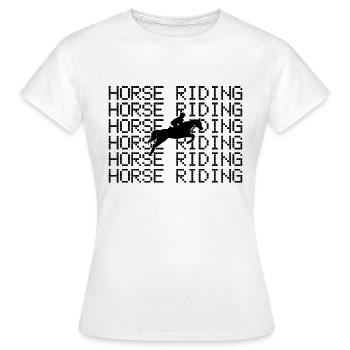Horse riding - Women's T-Shirt - white - Front - AI Model Female 172 dark (172cm)