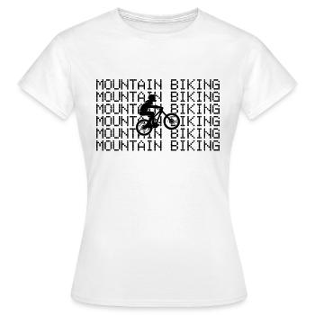 mountain biking - Frauen T-Shirt - Weiß - Vorne - AI Model Female 172 dark (172cm)
