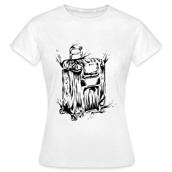 Valise Voyage - T-shirt Femme - blanc - Devant - AI Model Female 172 dark (172cm)