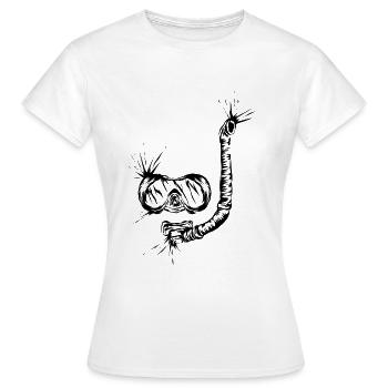 Plongée en apnée - T-shirt Femme - blanc - Devant - AI Model Female 172 dark (172cm)