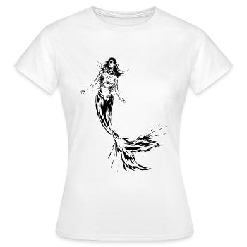 Meerjungfrau - Frauen T-Shirt - Weiß - Vorne - AI Model Female 172 dark (172cm)