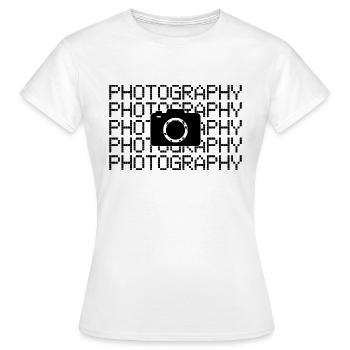 Photography - Women's T-Shirt - white - Front - AI Model Female 172 dark (172cm)