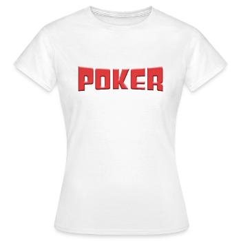 Poker - Frauen T-Shirt - Weiß - Vorne - AI Model Female 172 dark (172cm)