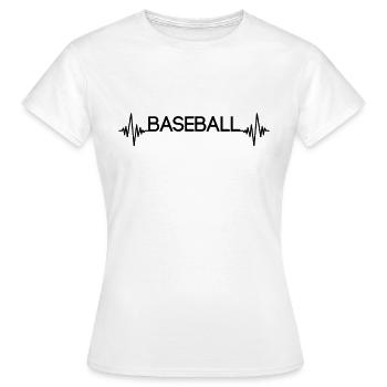 Battement de cœur de baseball - T-shirt Femme - blanc - Devant - AI Model Female 172 dark (172cm)