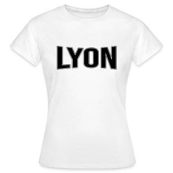 Lyon - Frauen T-Shirt - Weiß - Vorne - AI Model Female 172 dark (172cm)