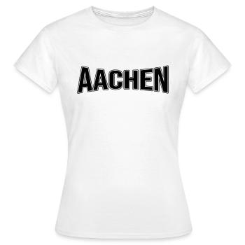Aix-la-Chapelle - T-shirt Femme - blanc - Devant - AI Model Female 172 dark (172cm)