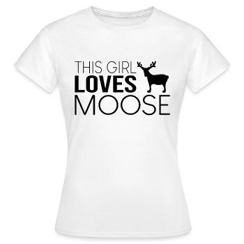Cette fille aime l’orignal - T-shirt Femme - blanc - Devant - AI Model Female 172 dark (172cm)