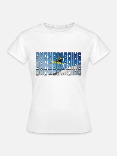 snowboarding - Frauen T-Shirt - Weiß