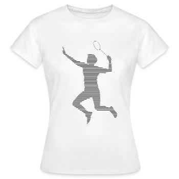 Badminton - T-shirt Femme - blanc - Devant - AI Model Female 172 dark (172cm)
