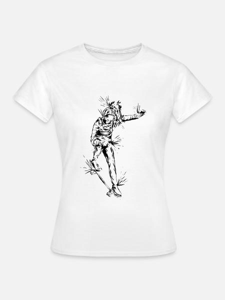 Skater Girl Skateboard - Camiseta mujer - blanco