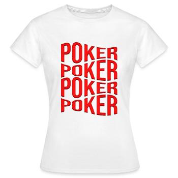 poker - Women's T-Shirt - white - Front - AI Model Female 172 dark (172cm)