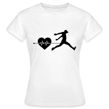 Battement de cœur du parkour - T-shirt Femme - blanc - Devant - AI Model Female 172 dark (172cm)