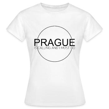 Prag - Frauen T-Shirt - Weiß - Vorne - AI Model Female 172 dark (172cm)