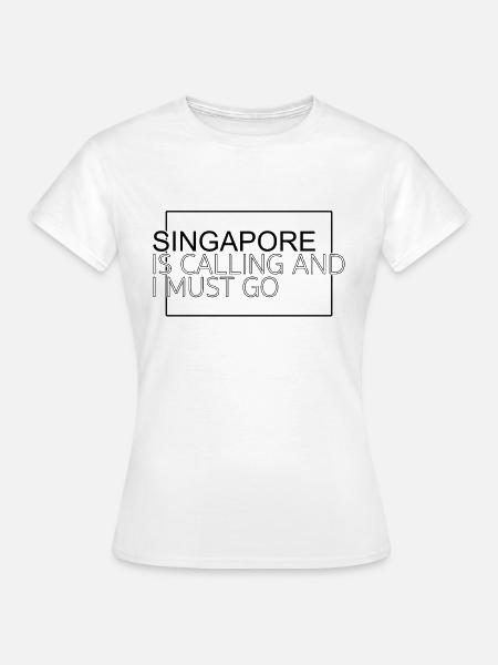 Citation de Singapour - T-shirt Femme - blanc